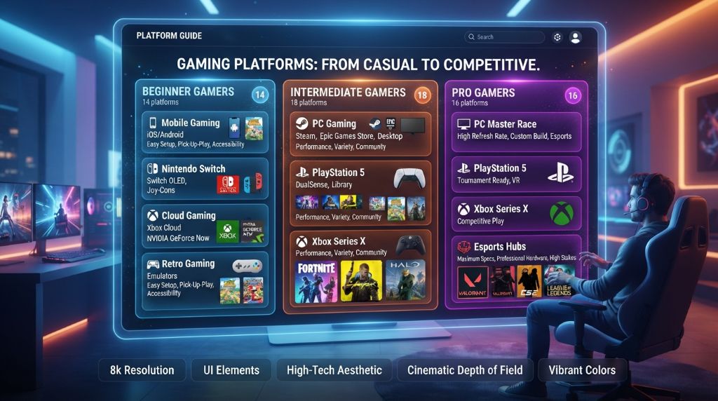 Gaming platforms explained for different types of gamers
